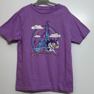 Disney Park Kids Lavender T-Shirt with Castle Design
